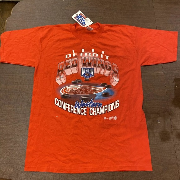 Vintage DEADSTOCK 1998 Detroit Red Wings NHL Stanley Cup Champions Shirt XL NWT - Picture 4 of 4